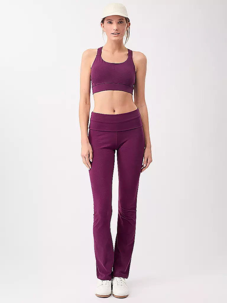 MANDALA | Damen Yoga Hose Classic Rolldown | beere