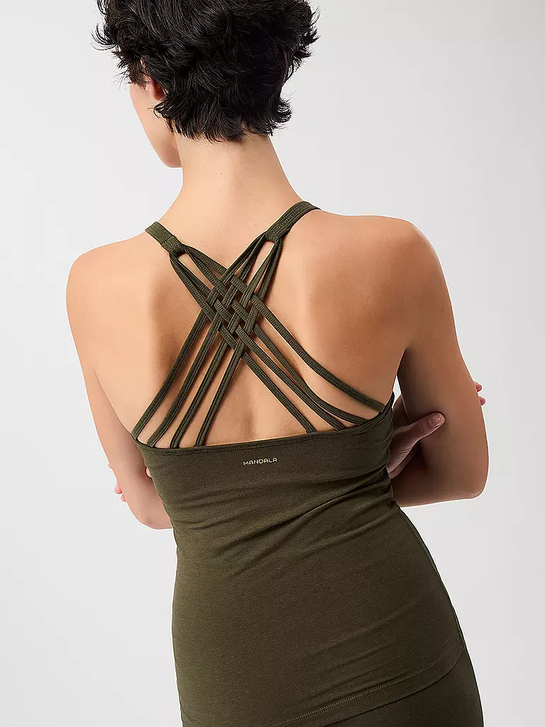 MANDALA | Damen Yoga Top Infinity | olive