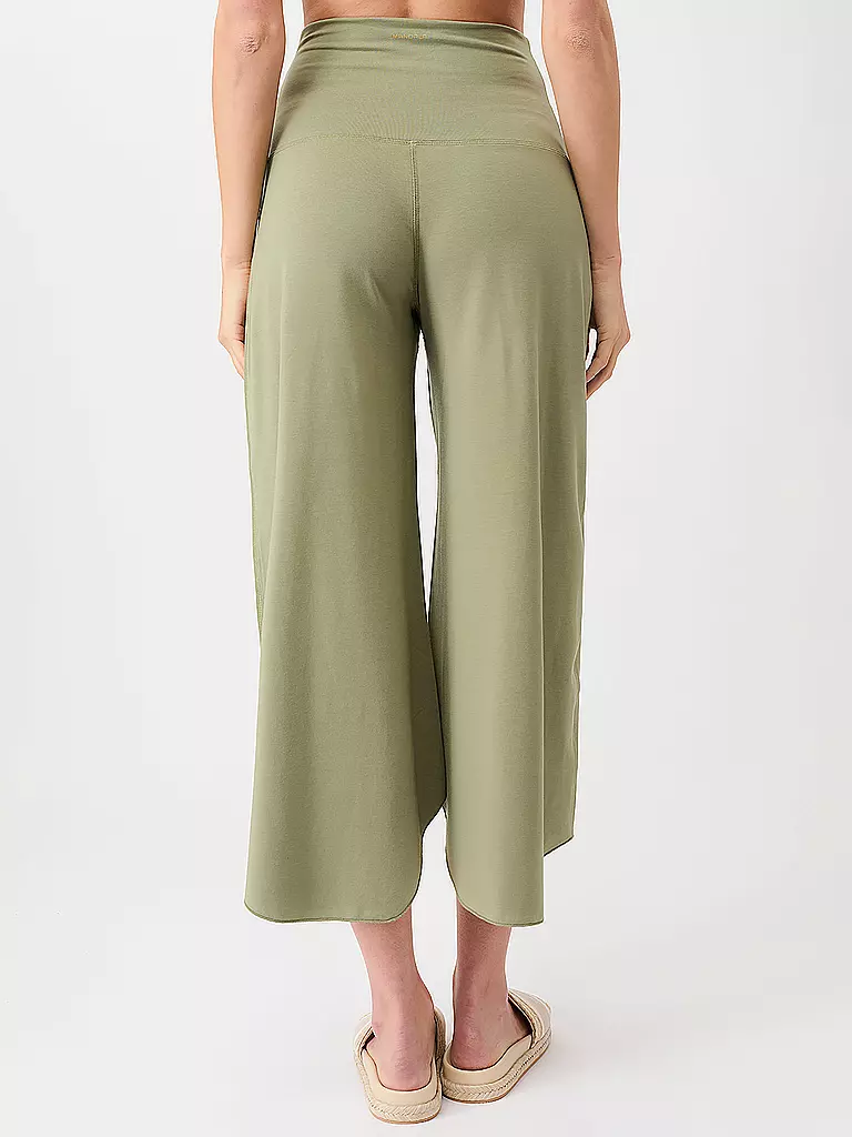 MANDALA | Damen Yogahose Roll Over Tulip | olive