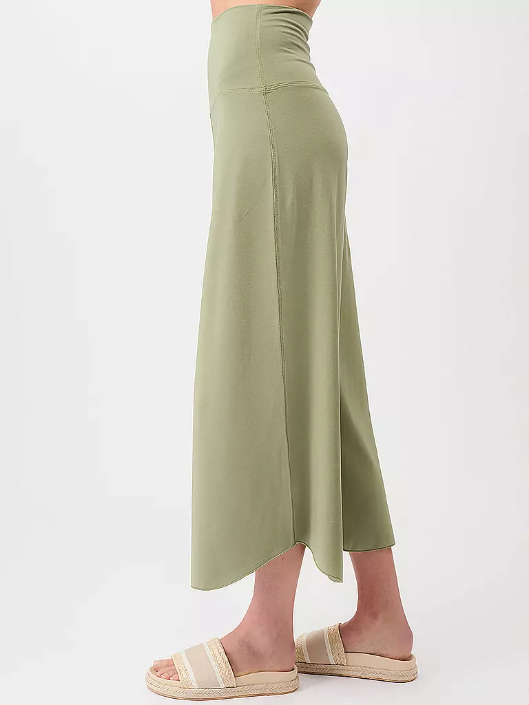 MANDALA | Damen Yogahose Roll Over Tulip | olive