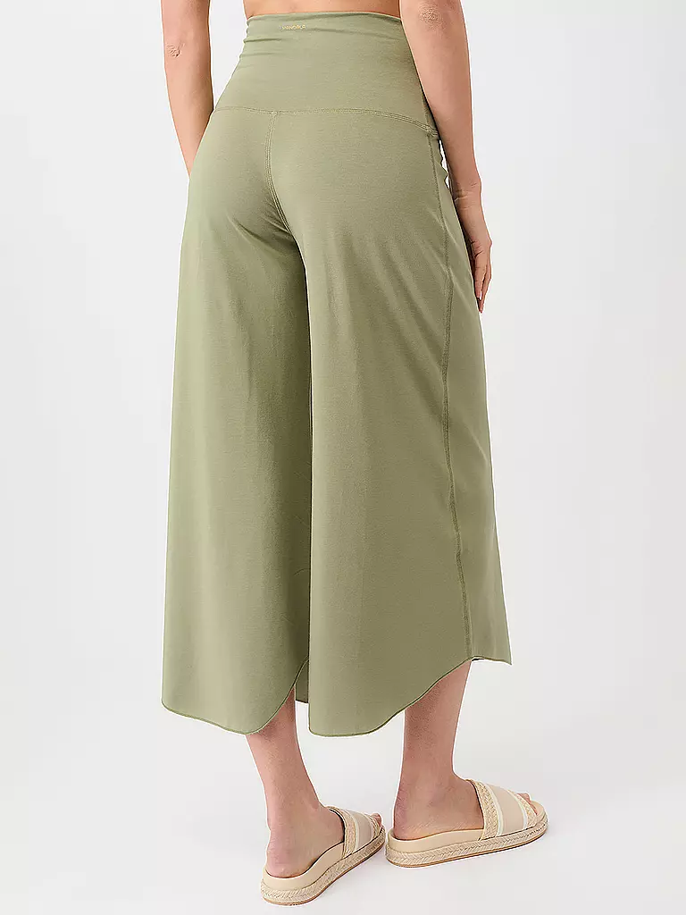 MANDALA | Damen Yogahose Roll Over Tulip | olive