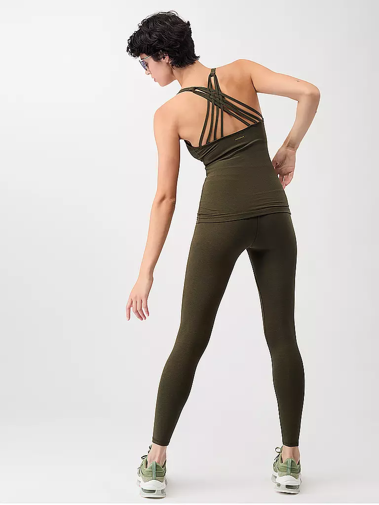 MANDALA | Damen Yogatight High Rise Full Length | olive