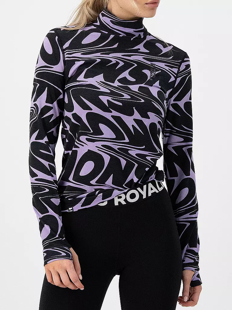 MONS ROYALE | Damen Funktionsshirt Cascade Flex 200 Mock Neck | lila