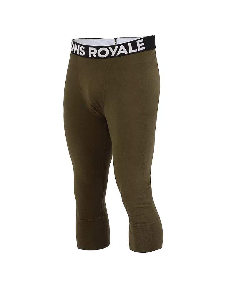 MONS ROYALE | Herren 3/4 Legging Cascade Merino Flex 200 | olive