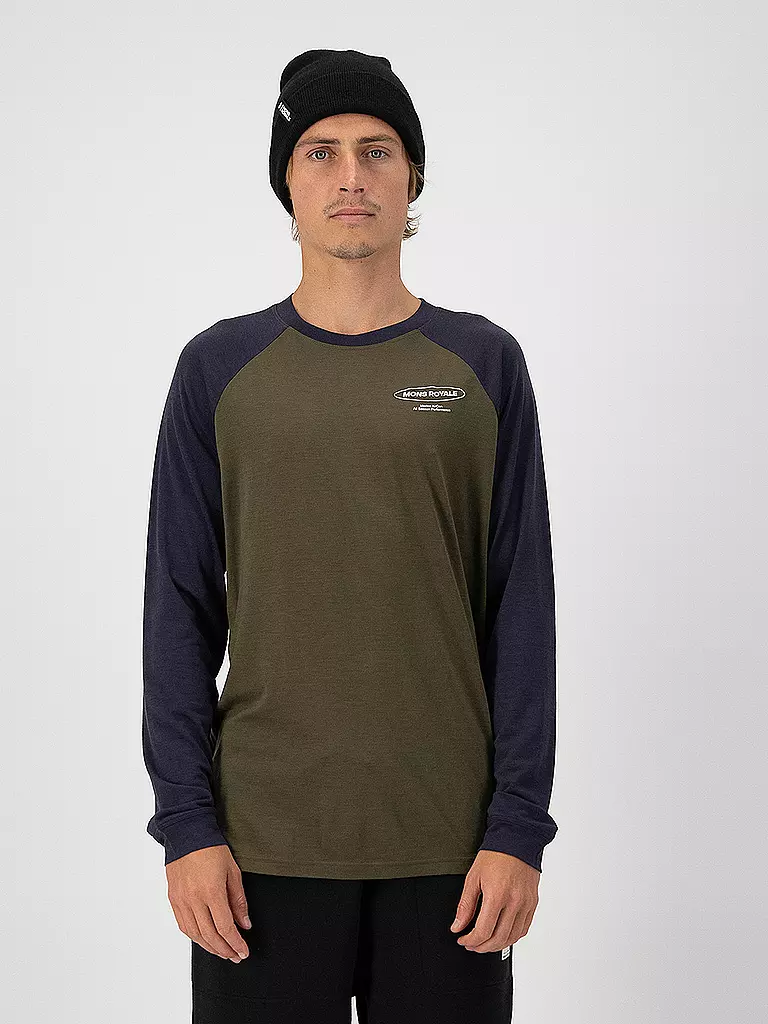 MONS ROYALE | Herren Funktionsshirt Icon Raglan | olive