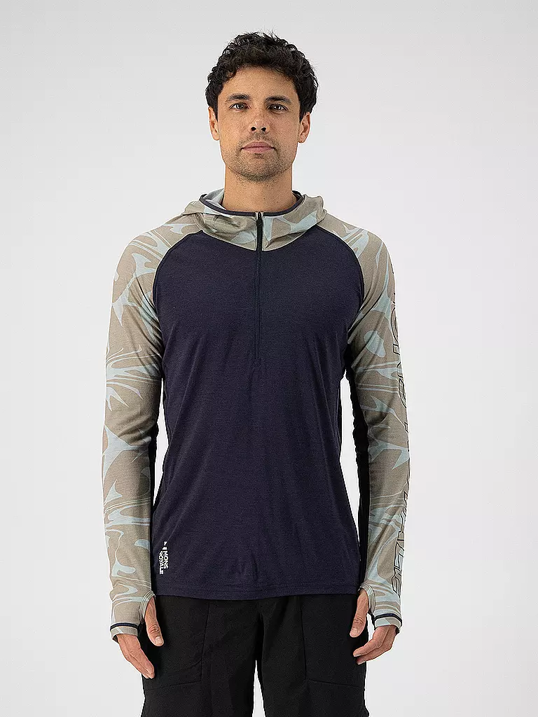 MONS ROYALE | Herren Funktionsshirt Temple Tech Hoodie | grau