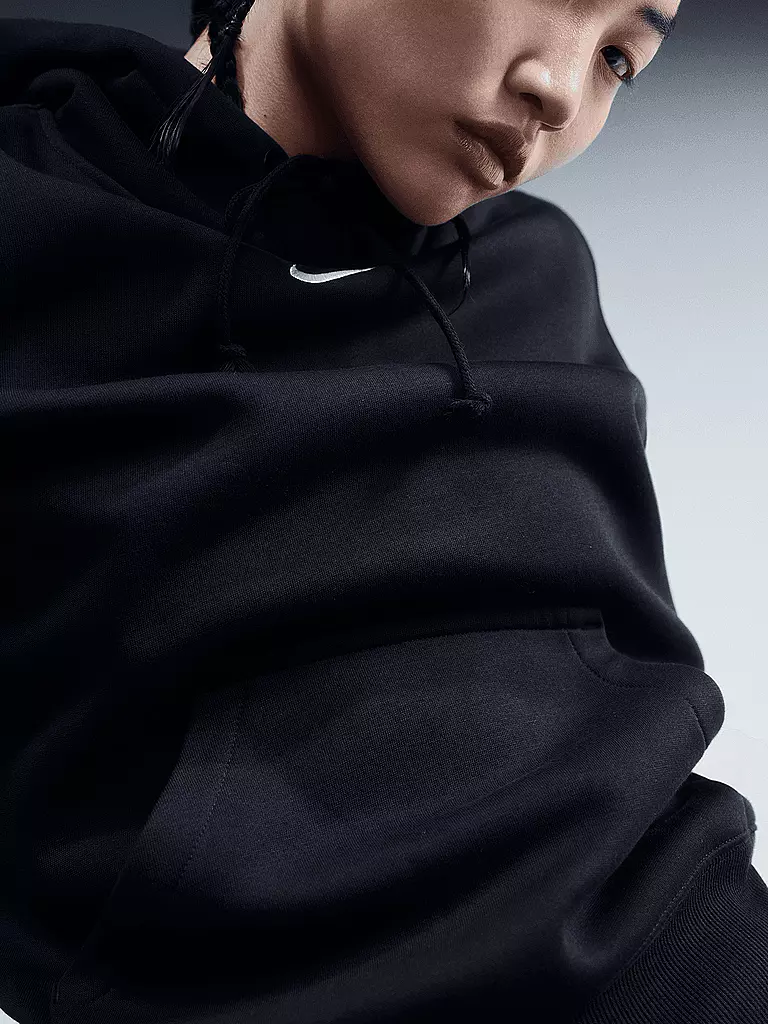 NIKE | Damen Fitnesshoodie Sportswear Phoenix Fleece | schwarz