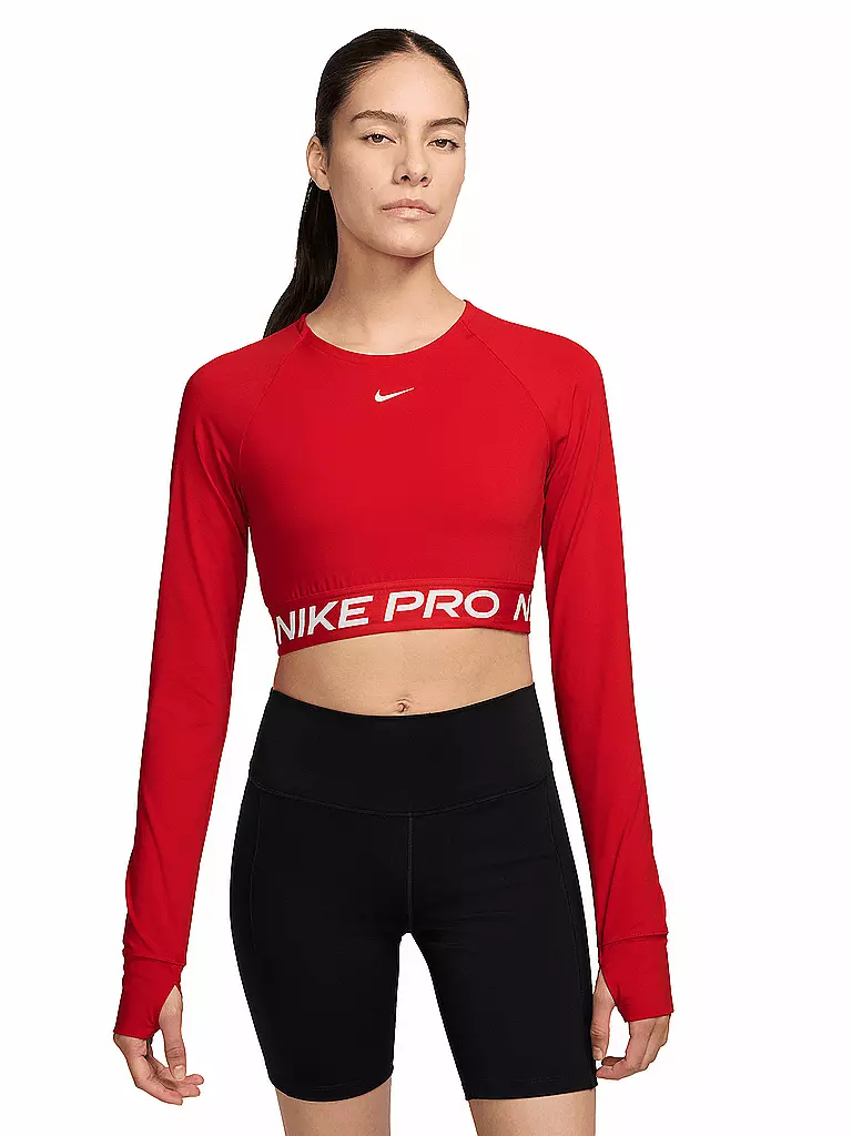 NIKE | Damen Fitnessshirt Crop Nike Pro 365 | rot