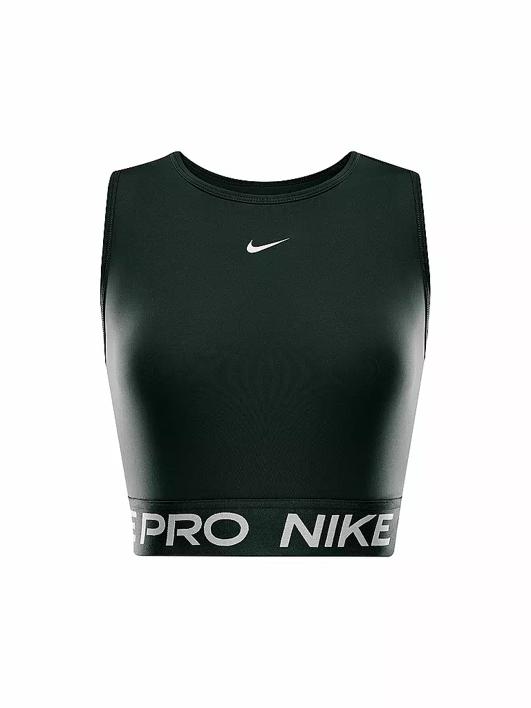 NIKE | Damen Fitnesstop Pro Cropped | dunkelgrün