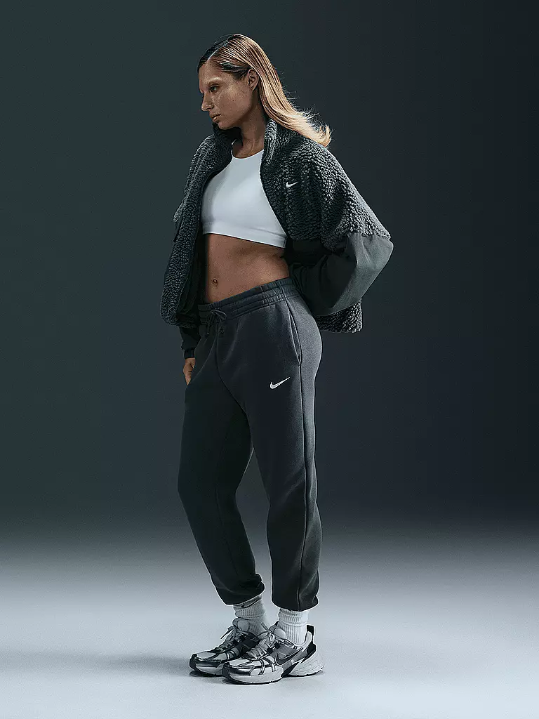 NIKE | Damen Jogginghose Sportswear Phoenix Fleece | dunkelgrün