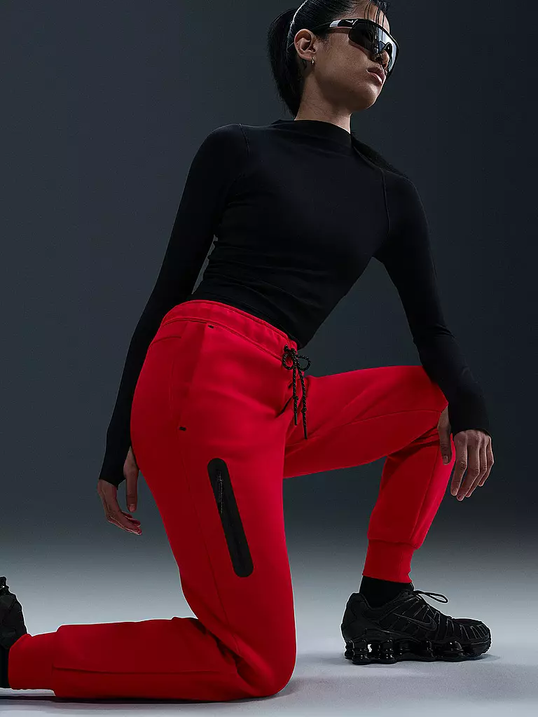 NIKE | Damen Jogginghose Sportswear Tech Fleece | rot