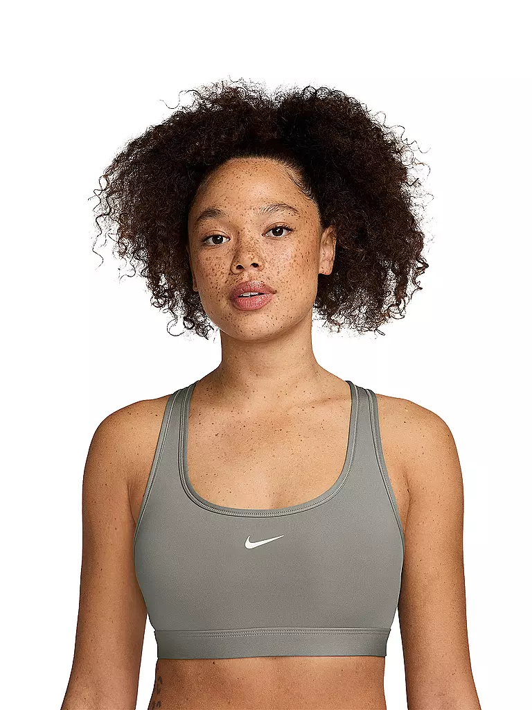 NIKE | Damen Sport-BH Swoosh Low Support | olive