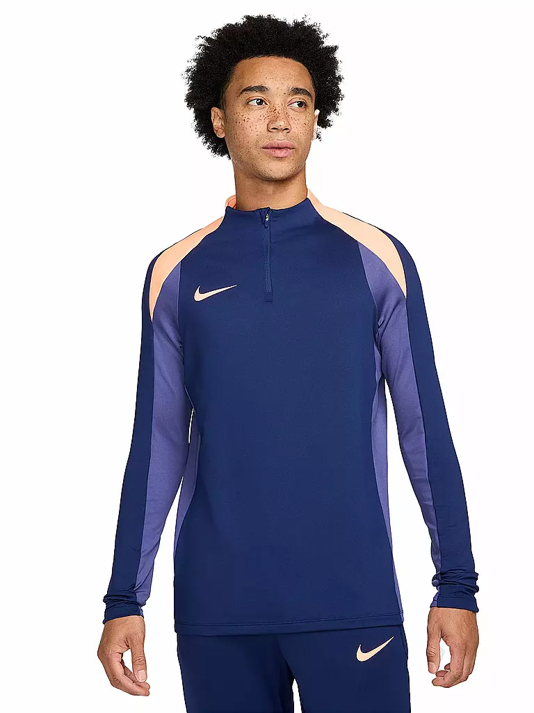 NIKE | Herren Fußballshirt Dri-FIT Haaland 1/2 Zip | dunkelblau