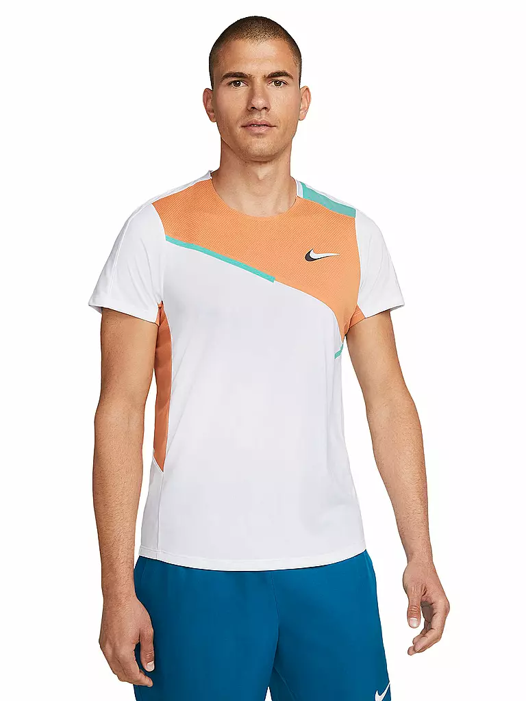 NIKE Herren Tennisshirt NikeCourt Dri FIT Slam Weiss