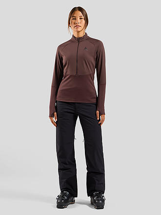 ODLO | Damen Unterzieh Zipshirt Descent Ceramiwarm