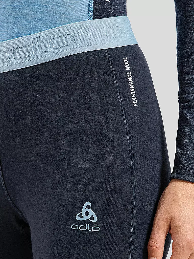 ODLO | Damen Unterzieh Tight Revelstoke Performance Wool Warm 3/4 | dunkelblau