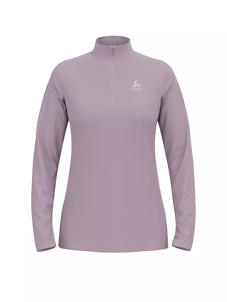 ODLO | Damen Unterzieh Zipshirt Essential Light | grau