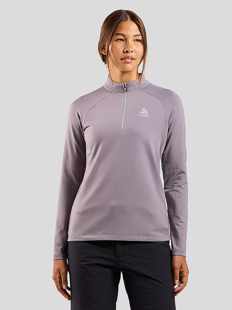 ODLO | Damen Unterzieh Zipshirt Essential Light | dunkelblau