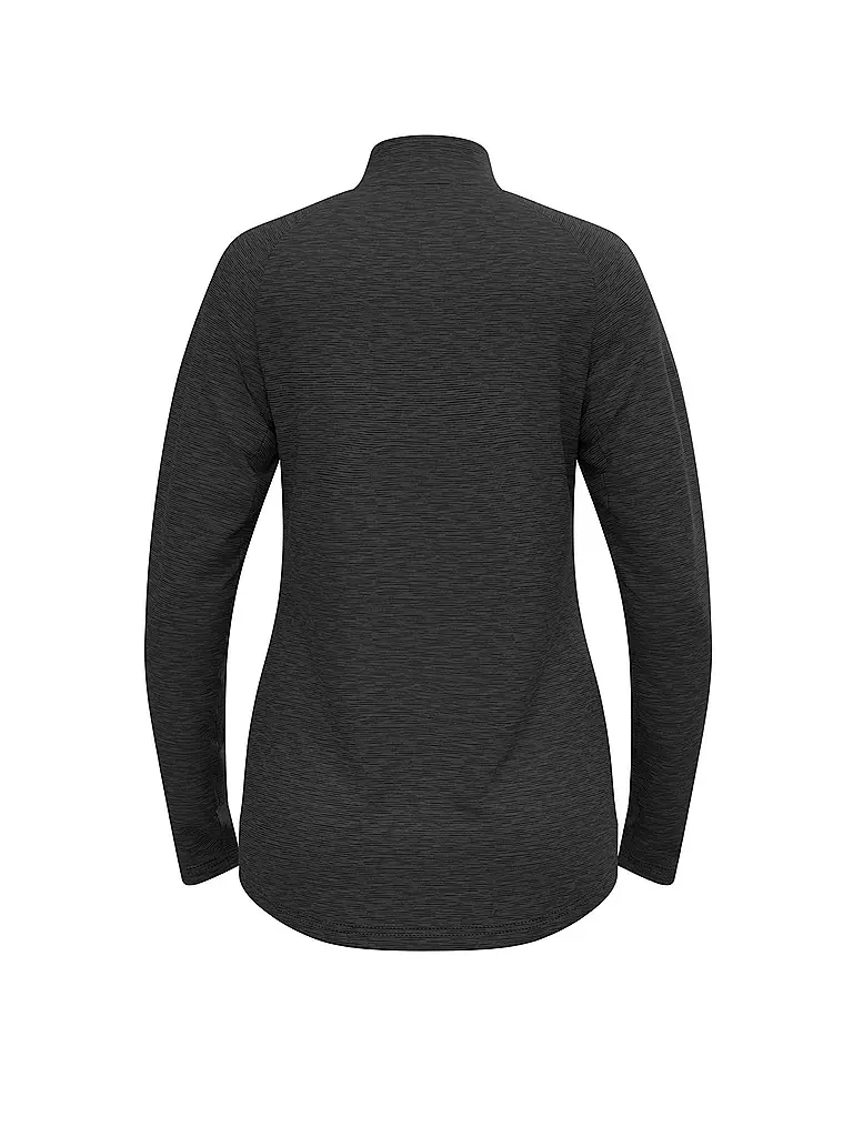 ODLO | Damen Unterzieh Zipshirt Essentials Ceramiwarm | schwarz