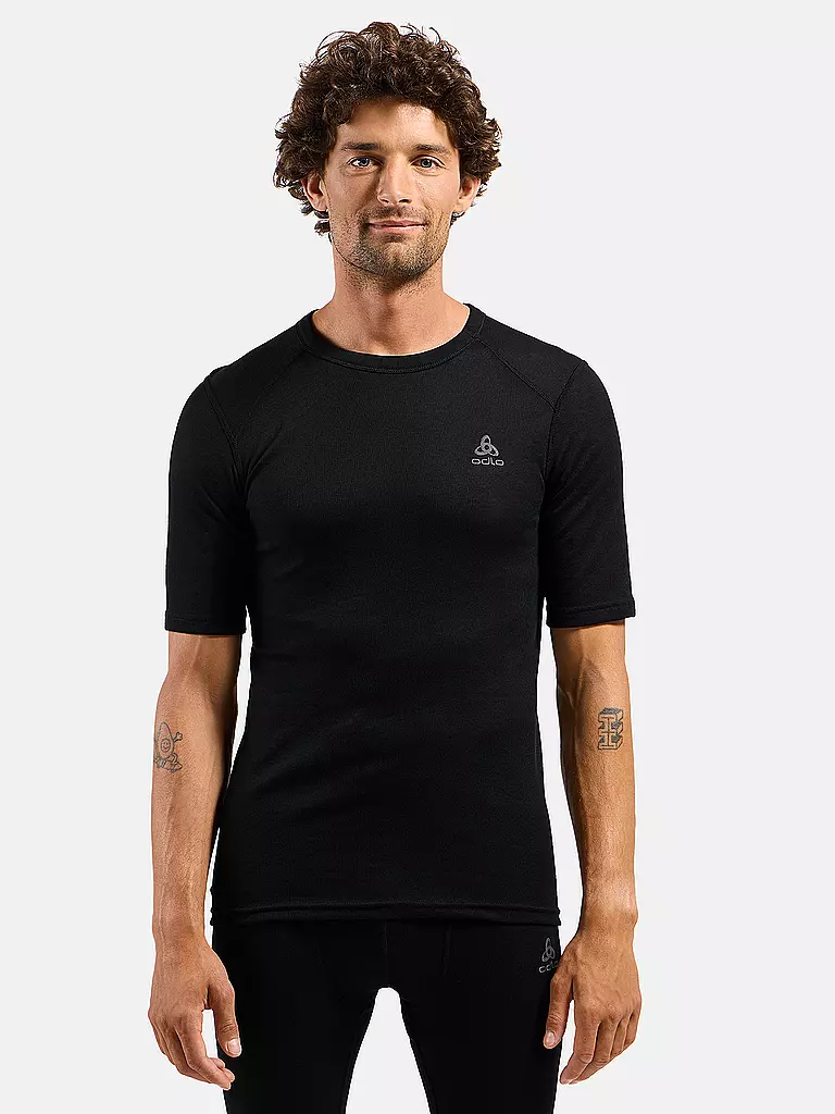 ODLO | Herren T-Shirt  Active Warm Eco Crew Neck | schwarz