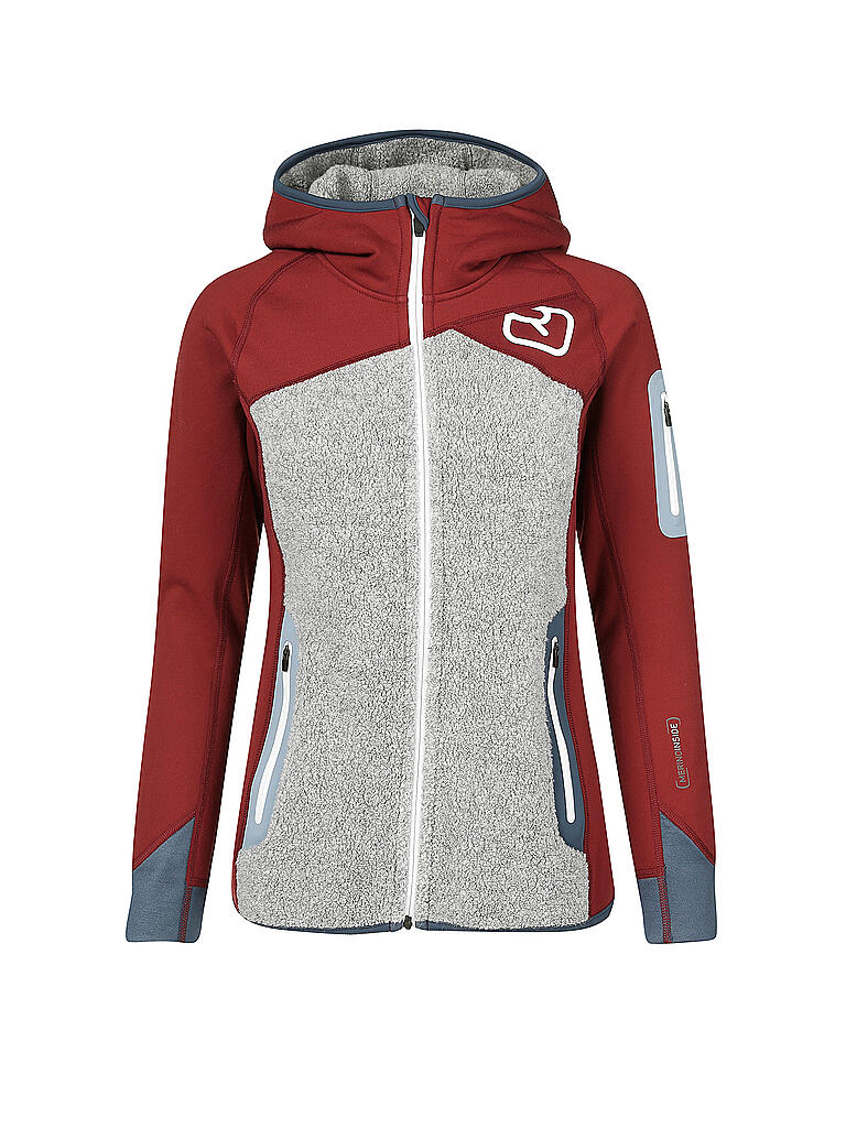 ORTOVOX | Damen Fleecejacke Fleece Plus Hoody | rot