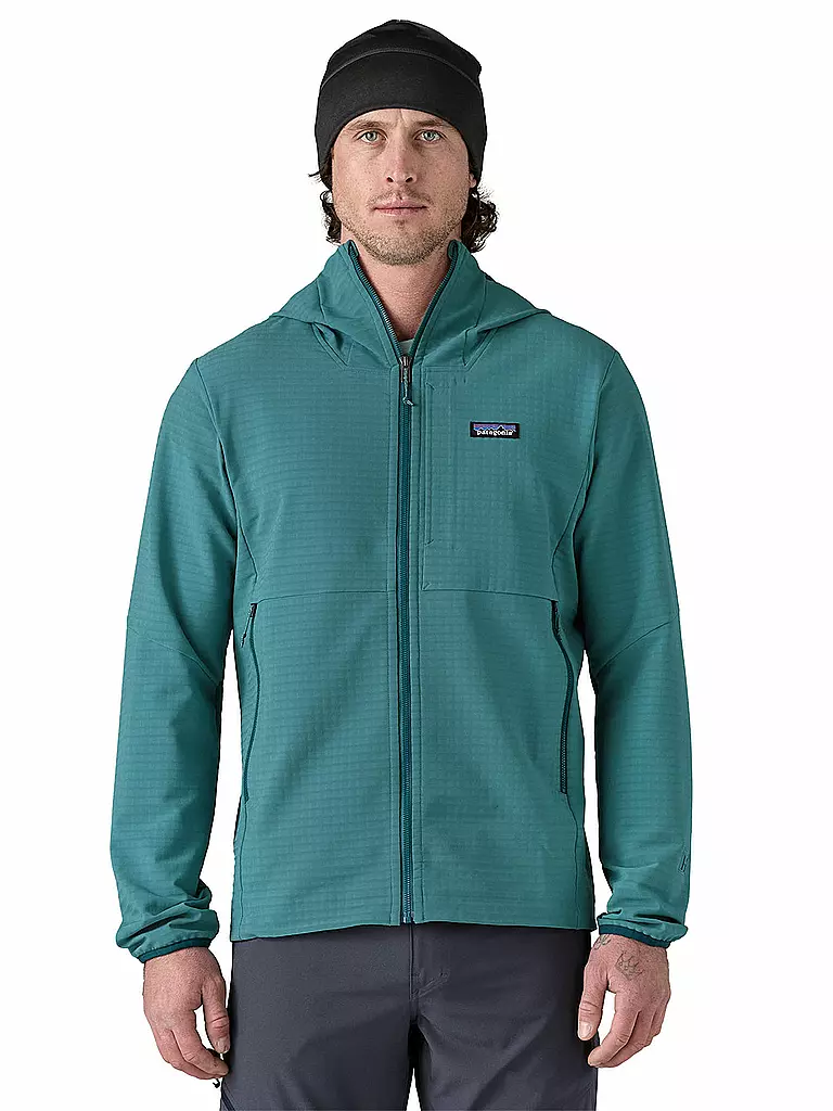 PATAGONIA | Herren Fleecejacke R1® TechFace Hoodie | petrol