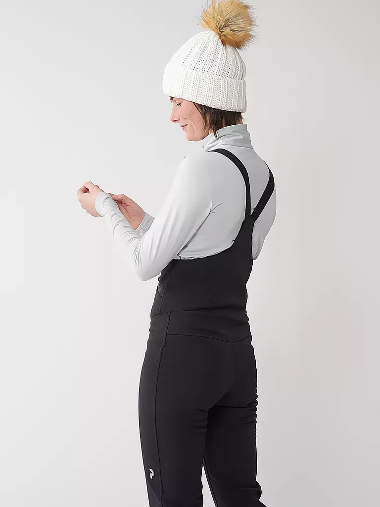 PEAK PERFORMANCE | Damen Skihose Softshell Stretch Bib | schwarz