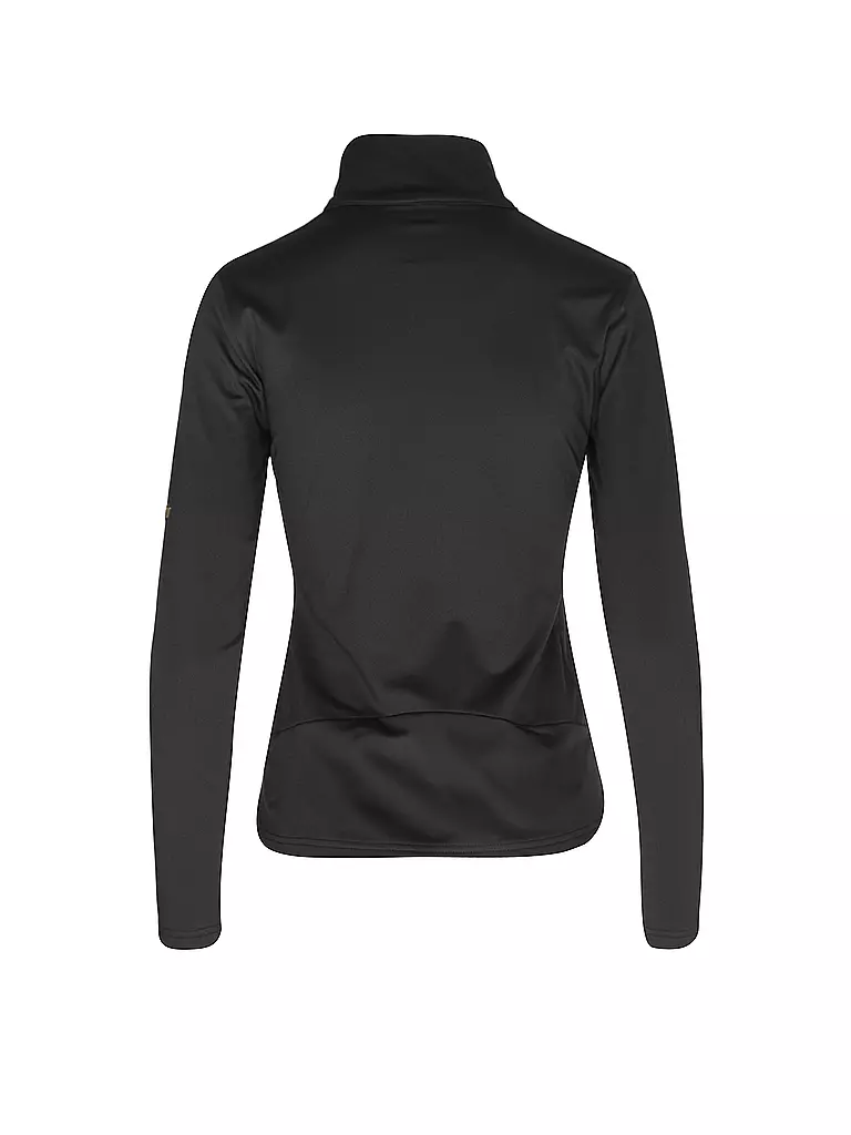 PHENIX | Damen Unterzieh Zipshirt Gold Accent | schwarz