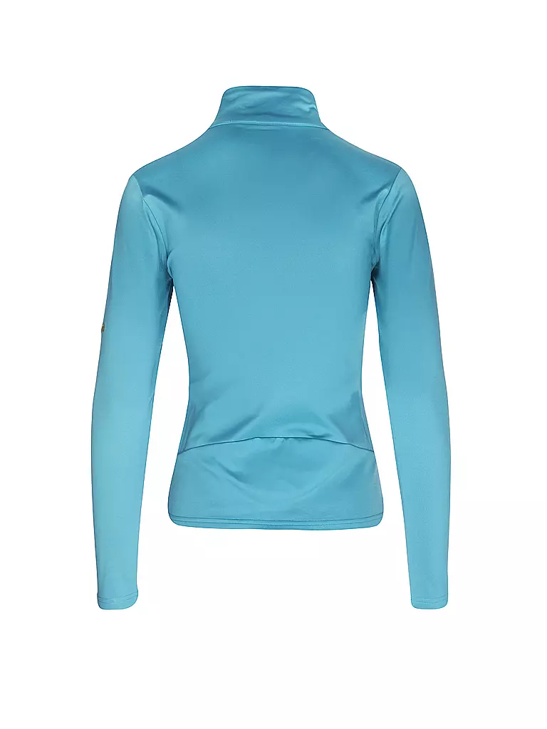 PHENIX | Damen Unterzieh Zipshirt Gold Accent | blau