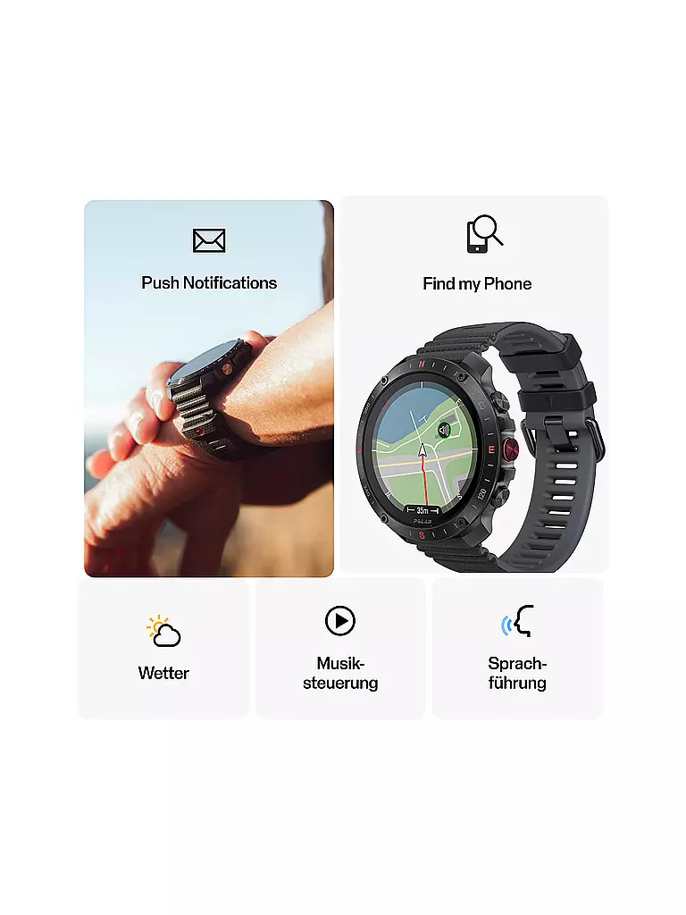 POLAR | Fitness-Smartwatch Grit X2 Pro | schwarz