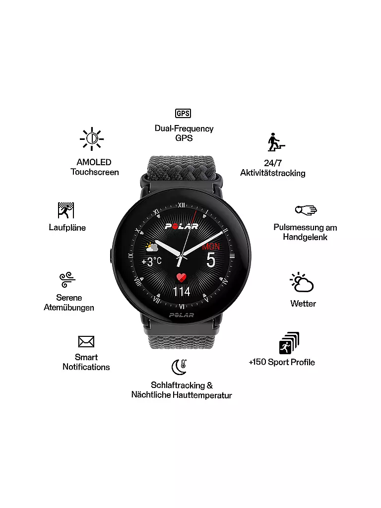 POLAR | Fitness-Smartwatch Ignite 3 | schwarz