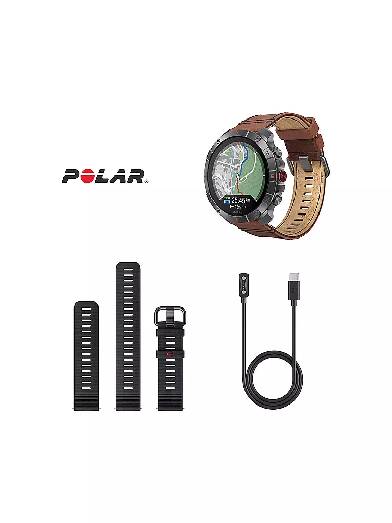 POLAR | Outdoor-Multisportuhr Grit X2 Pro Titan | schwarz