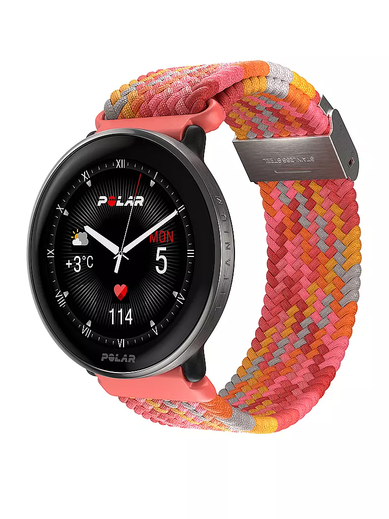 POLAR | Uhren Armbande geflochten 20mm | rot