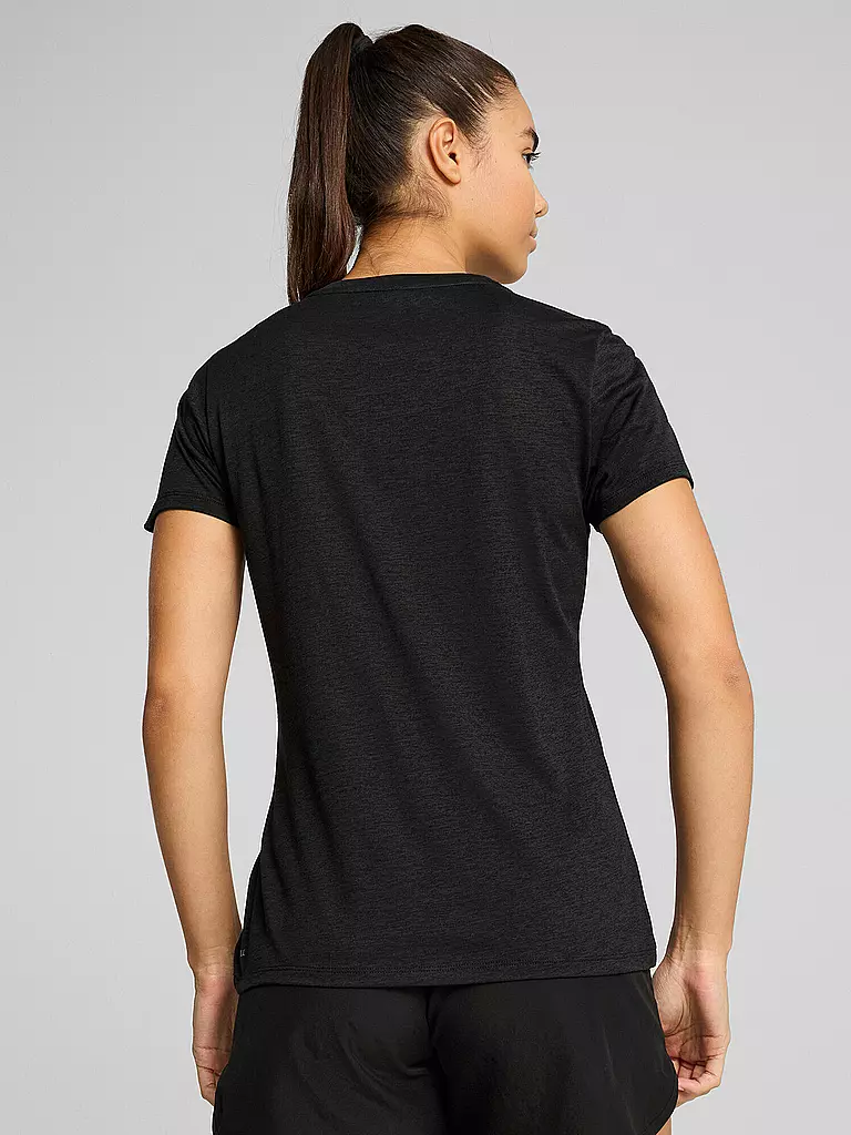 PUMA | Damen Fitnessshirt Essential Heather Logo | schwarz