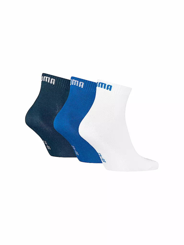 PUMA | Freizeitsocken Quarter Plain 3er Pkg. | blau