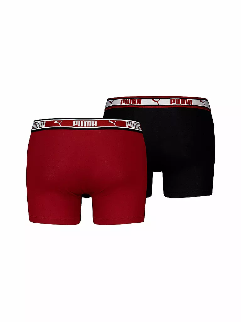 PUMA | Herren Boxershorts Dual Logo 2er Pkg. | dunkelrot