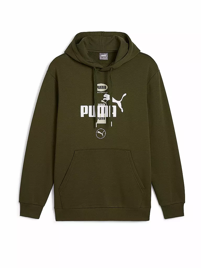 PUMA | Herren Hoodie Power Graphic Logo | olive