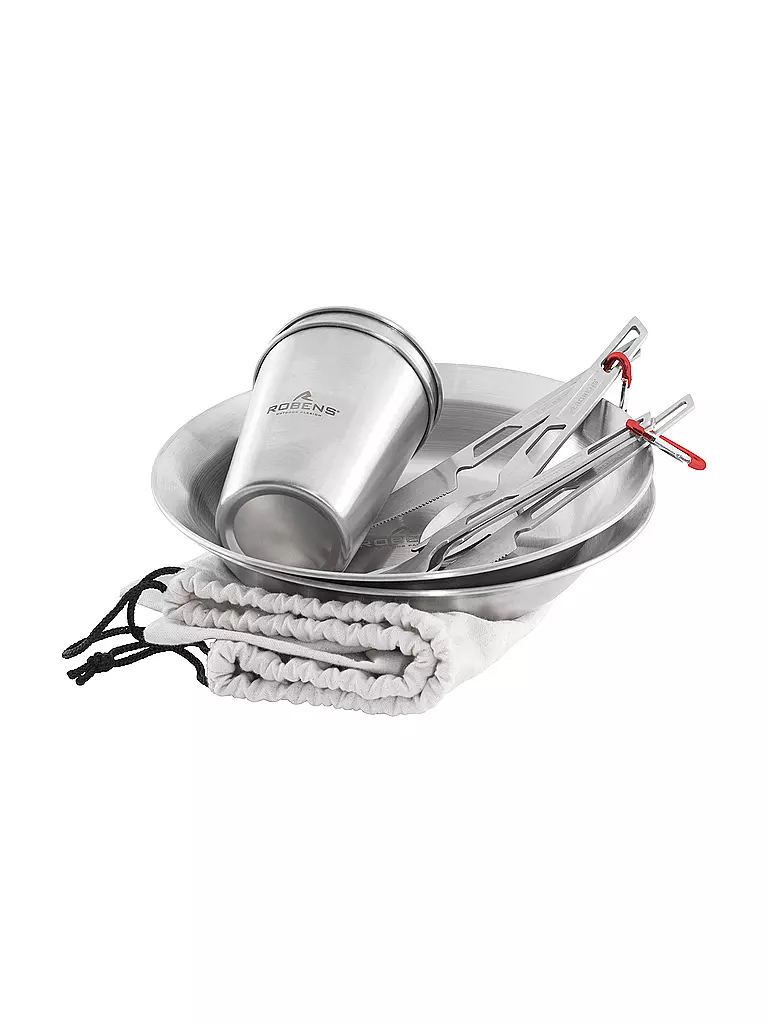 ROBENS | Campinggeschirr Sierra Steel Meal Set | silber