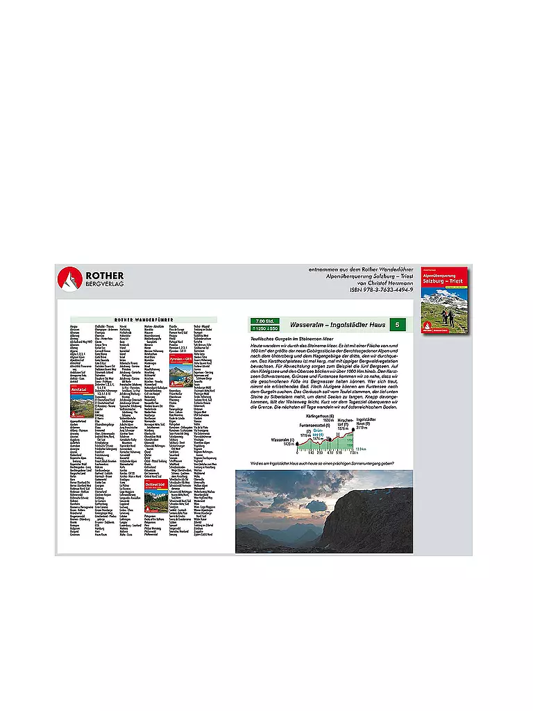 ROTHER | Wanderführer Alpenüberquerung Salzburg - Triest | keine Farbe