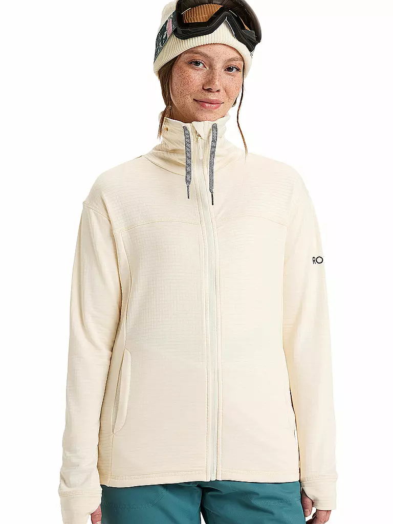 ROXY | Damen Snowboard Unterzieh Fleecejacke Vertere | creme