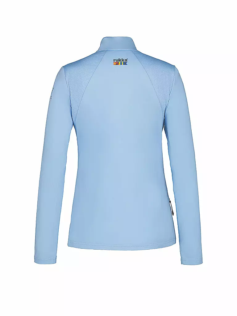 RUKKA | Damen Laufshirt Merisaari HalfZip | hellblau