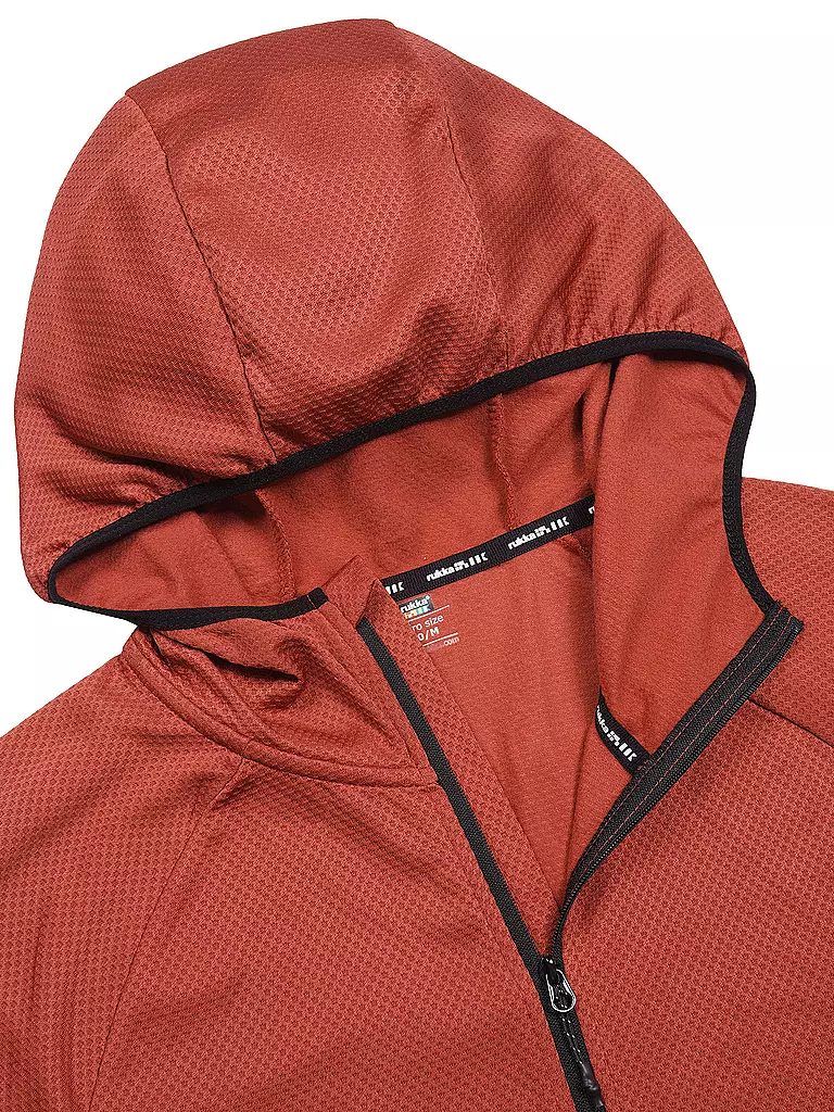 RUKKA | Herre Laufhoodie mit Zip Meilan | kupfer