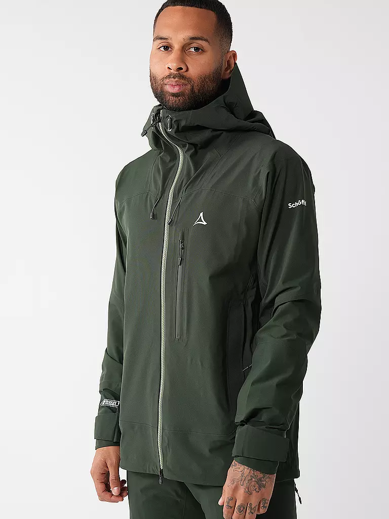 SCHÖFFEL | Herren Tourenjacke Pizac Touren 3L Hoodie | dunkelgrün