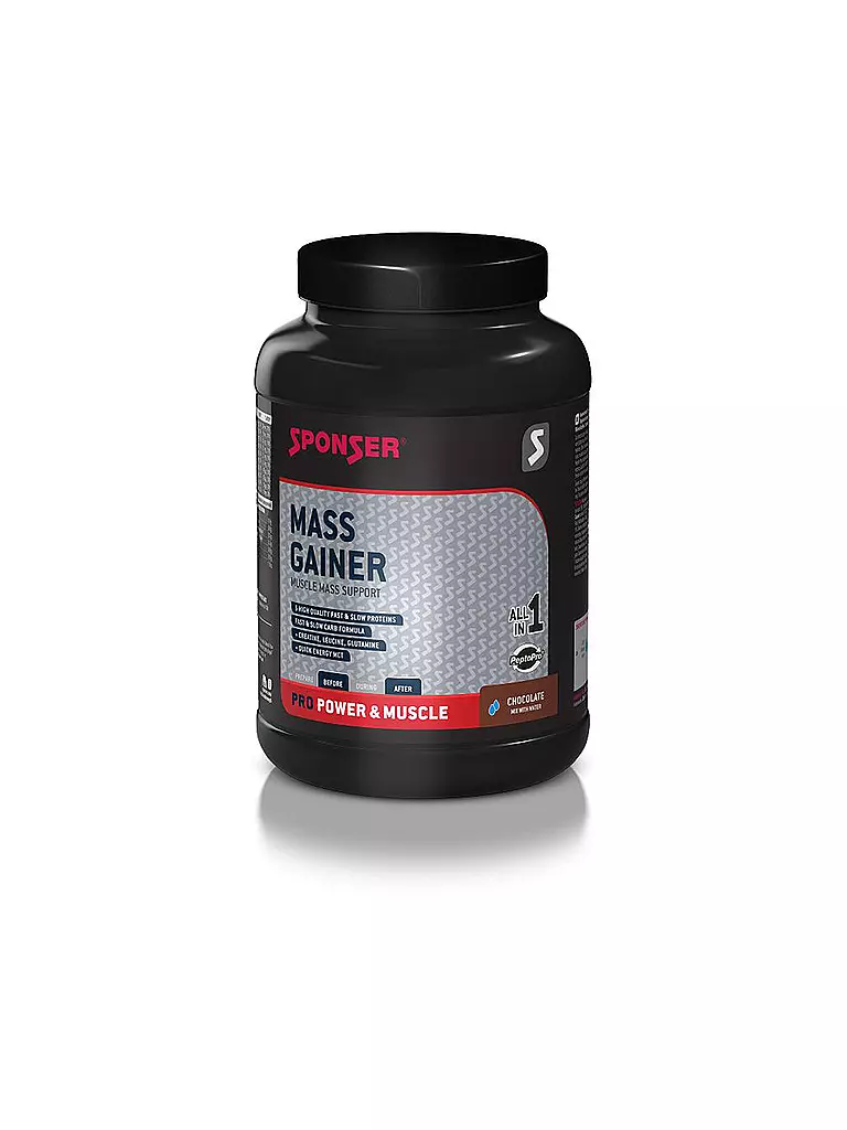 SPONSER | Mass Gainer Schokolade, 1200 g Dose | bunt