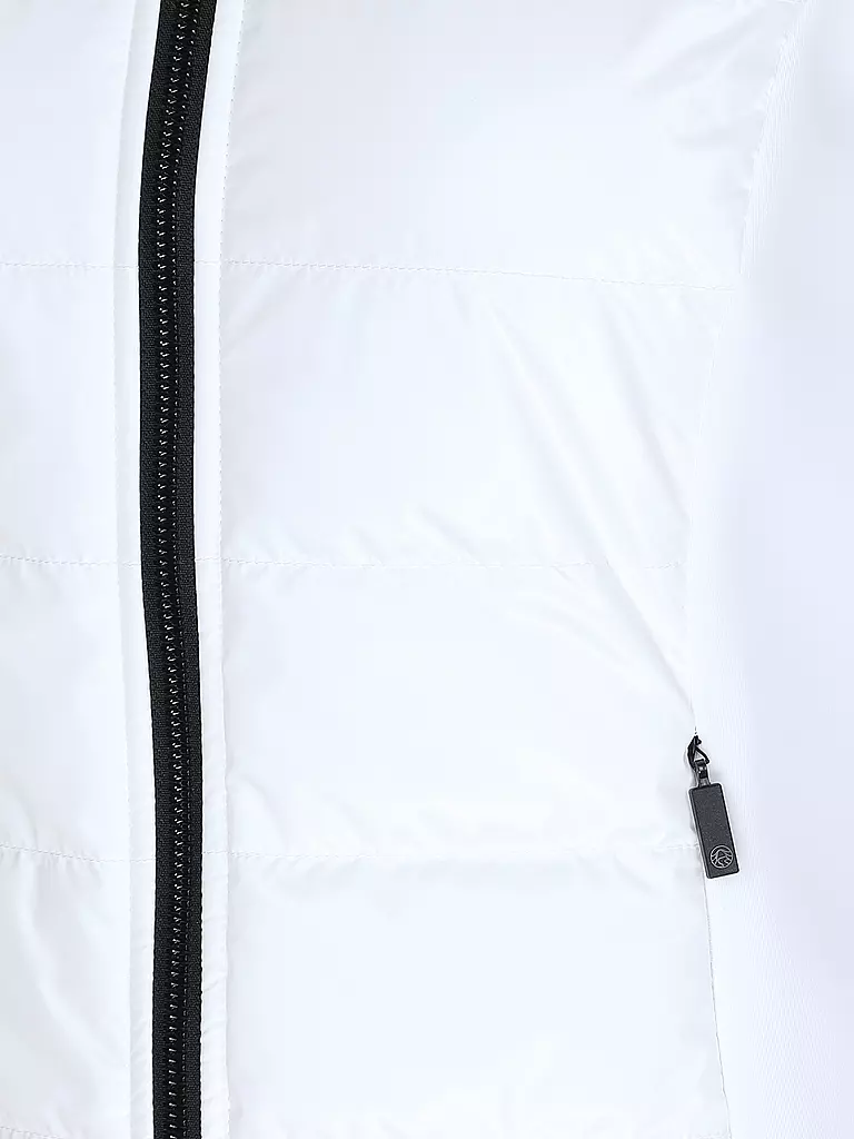 SPORTALM | Damen Unterziehjacke mit Nylon-Stepp | weiss