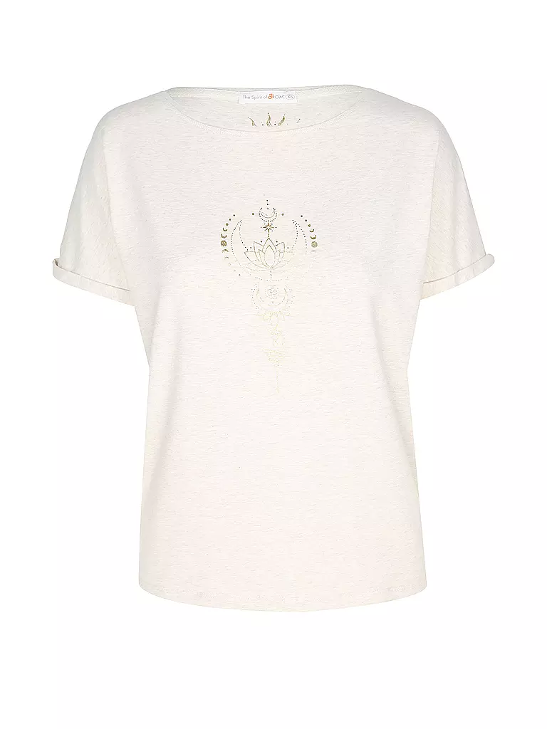 THE SPIRIT OF OM | Damen Yogashirt Gold | creme