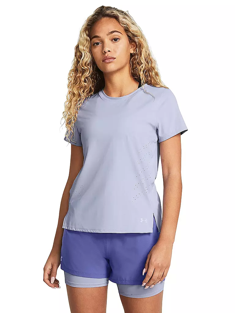 UNDER ARMOUR | Damen Fitnessshirt UA Launch Elite  | hellblau