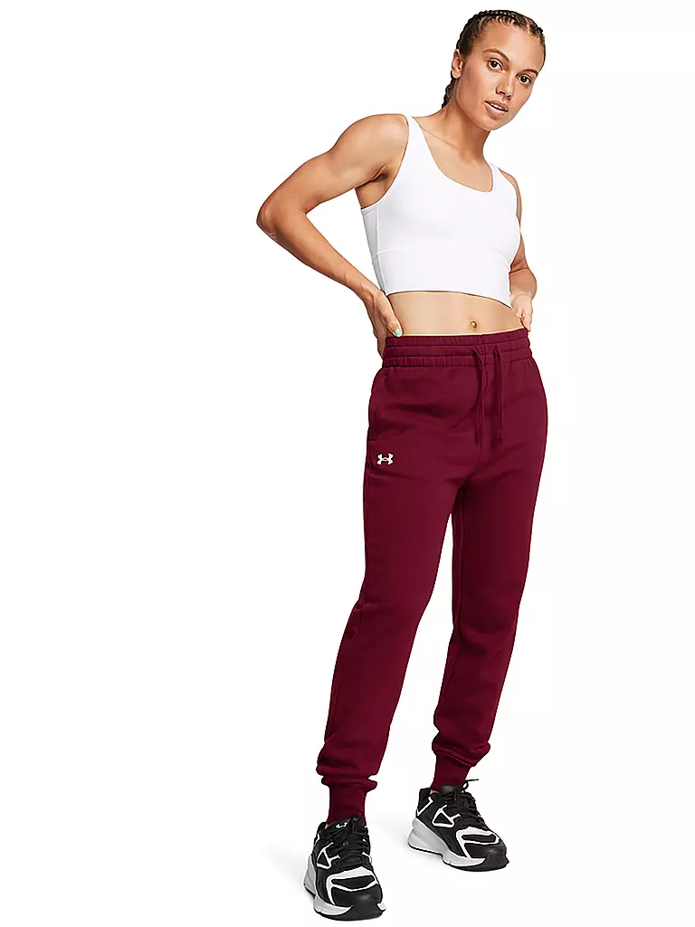 UNDER ARMOUR | Damen Jogginghose UA Rival Fleece | dunkelrot