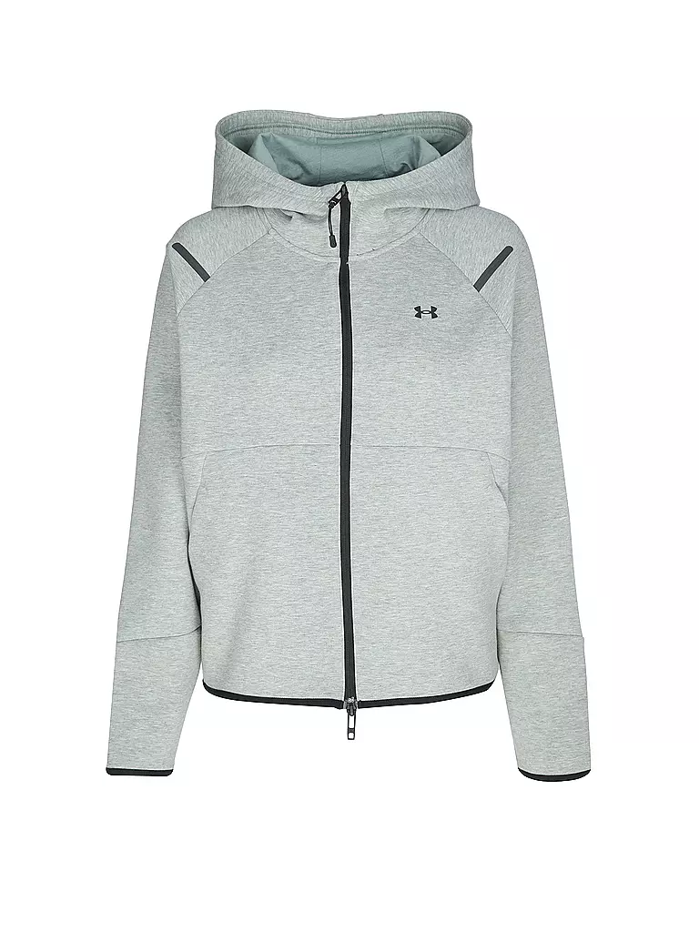 UNDER ARMOUR | Damen Kapuzenjacke UA Unstoppable Fleece mit durchgehendem Zip | olive