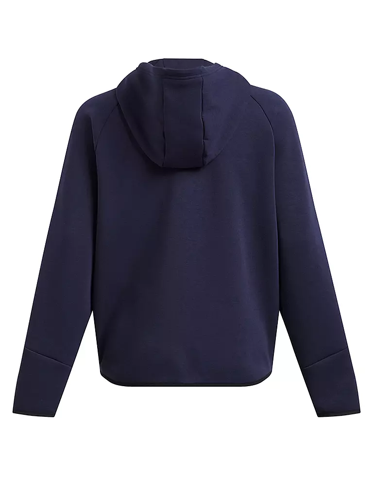 UNDER ARMOUR | Damen Kapuzenjacke UA Unstoppable Fleece mit durchgehendem Zip | dunkelblau